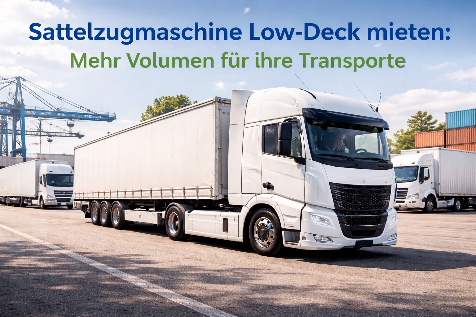 Sattelzugmaschine Low-Deck mieten: Mehr Volumen für Ihre Transporte
