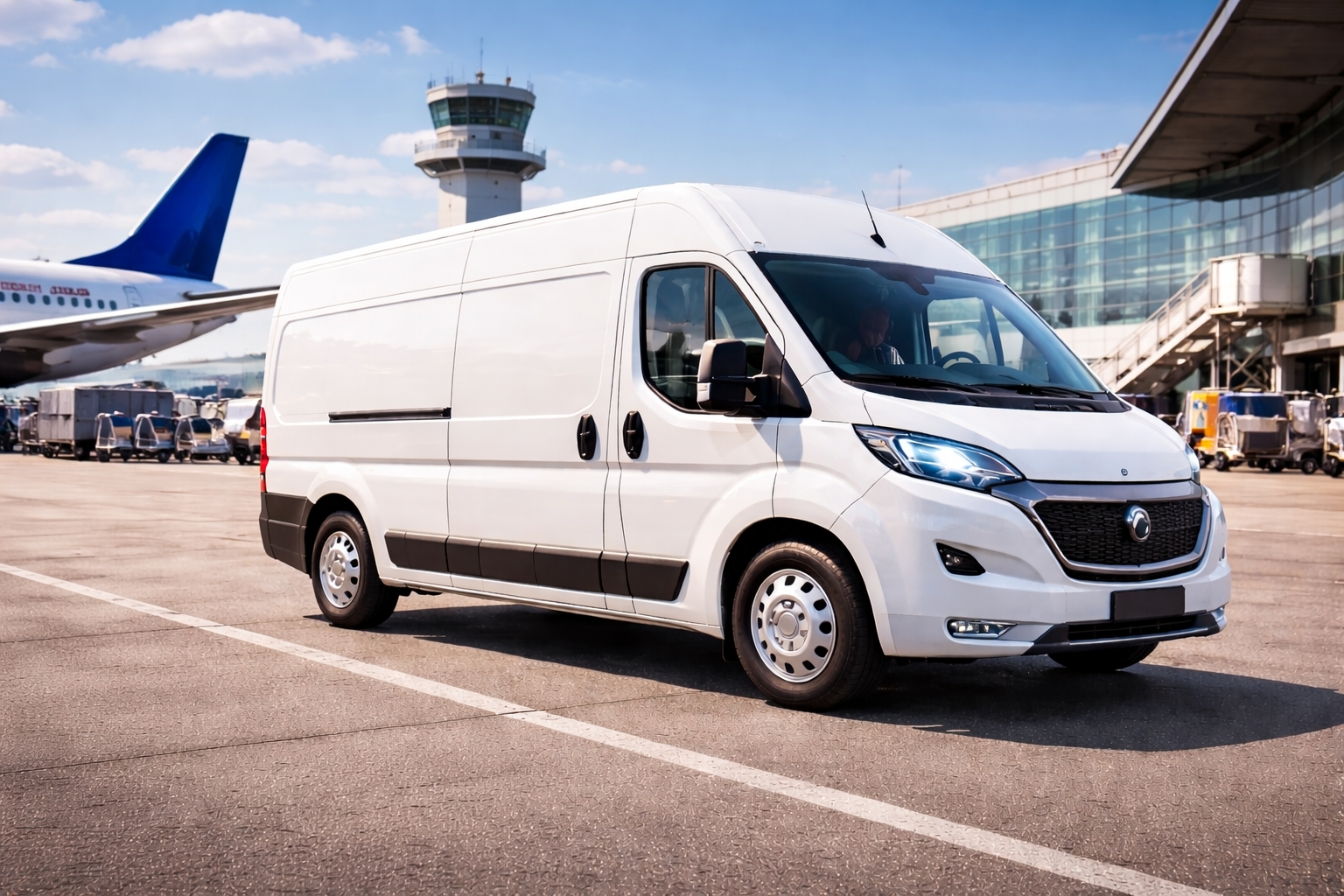 Transporter am Flughafen mieten: So klappt die Abholung reibungslos