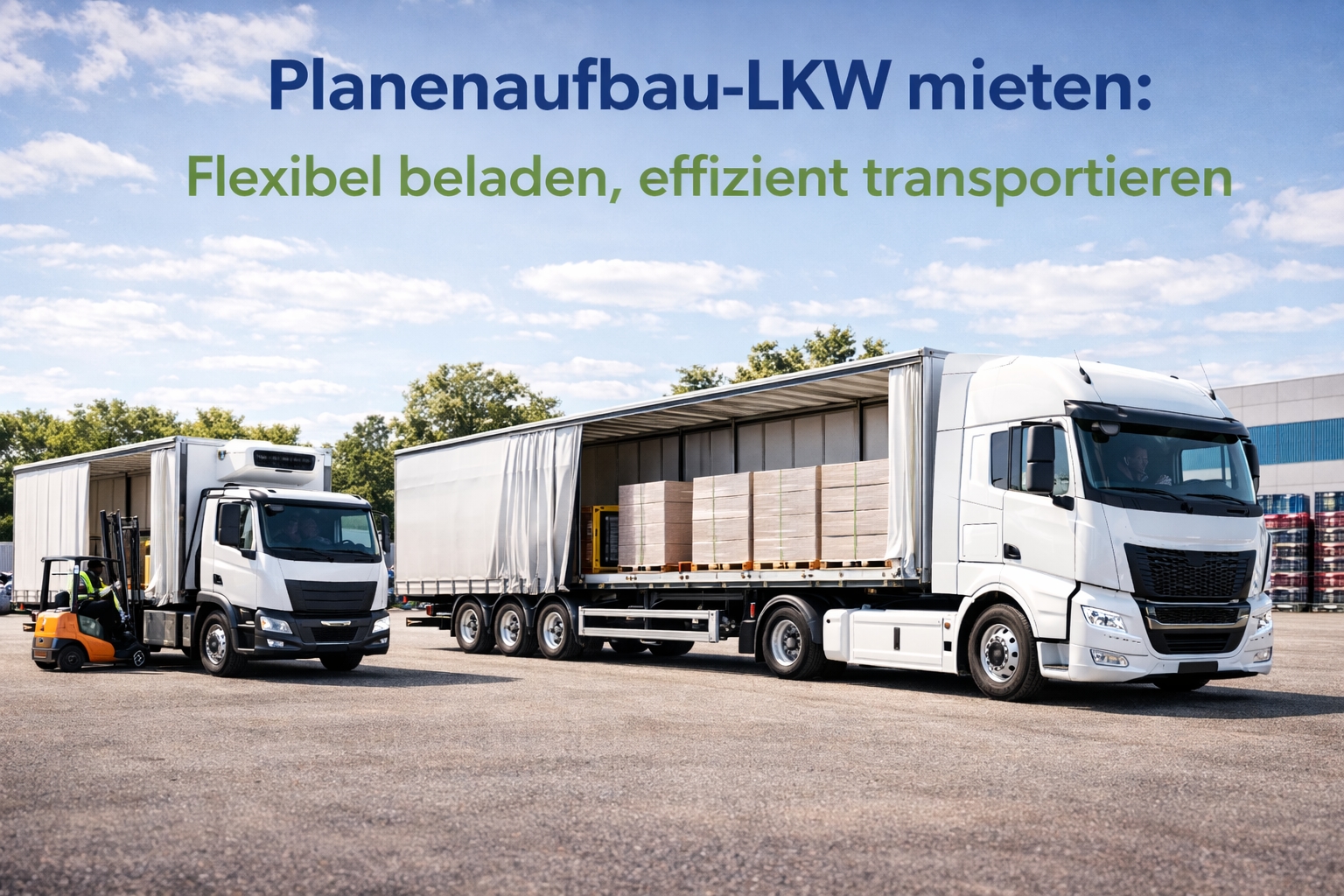 Planenaufbau-LKW mieten: Flexibel beladen, effizient transportieren